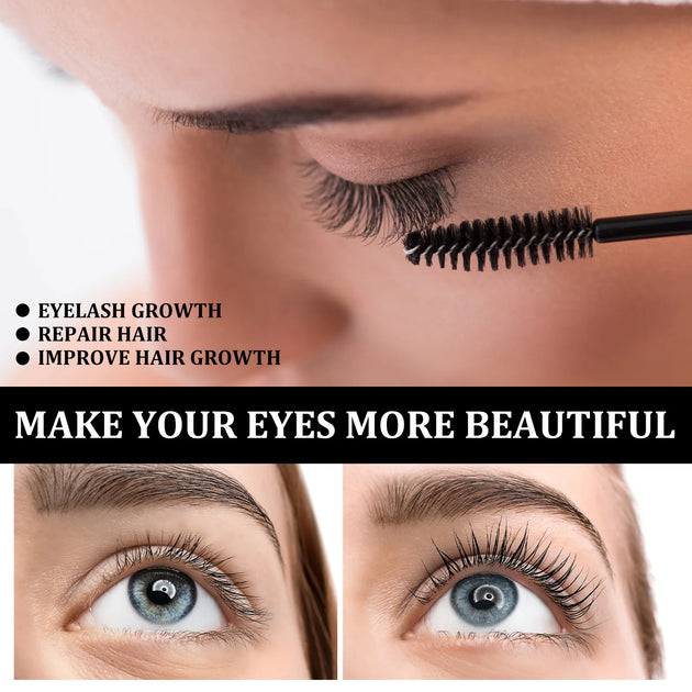 Eelhoe 10ml Castor Oil Fast Growth Eyelash Serum Eyebrow Enhancer Nourish Natural Lengthening Thickening Eye Lash Curling Serum - Health and Wellness Innovations