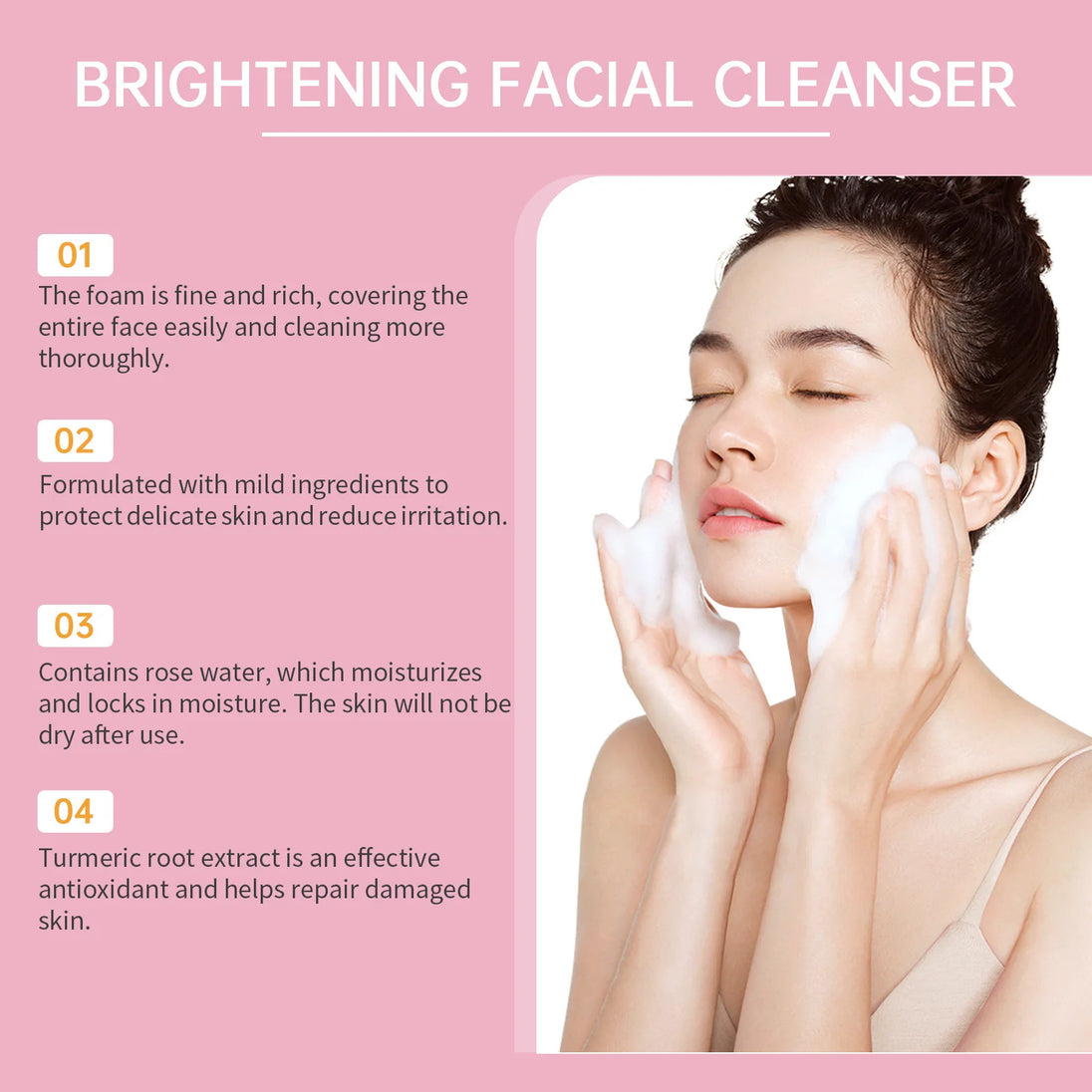 Jaysuing 100ml Kojic Acid Turmeric Cleanser Anti Acne Oil Control Blackhead Remover Shrink Pores Facial Exfoliating Cleanser - Health and Wellness Innovations