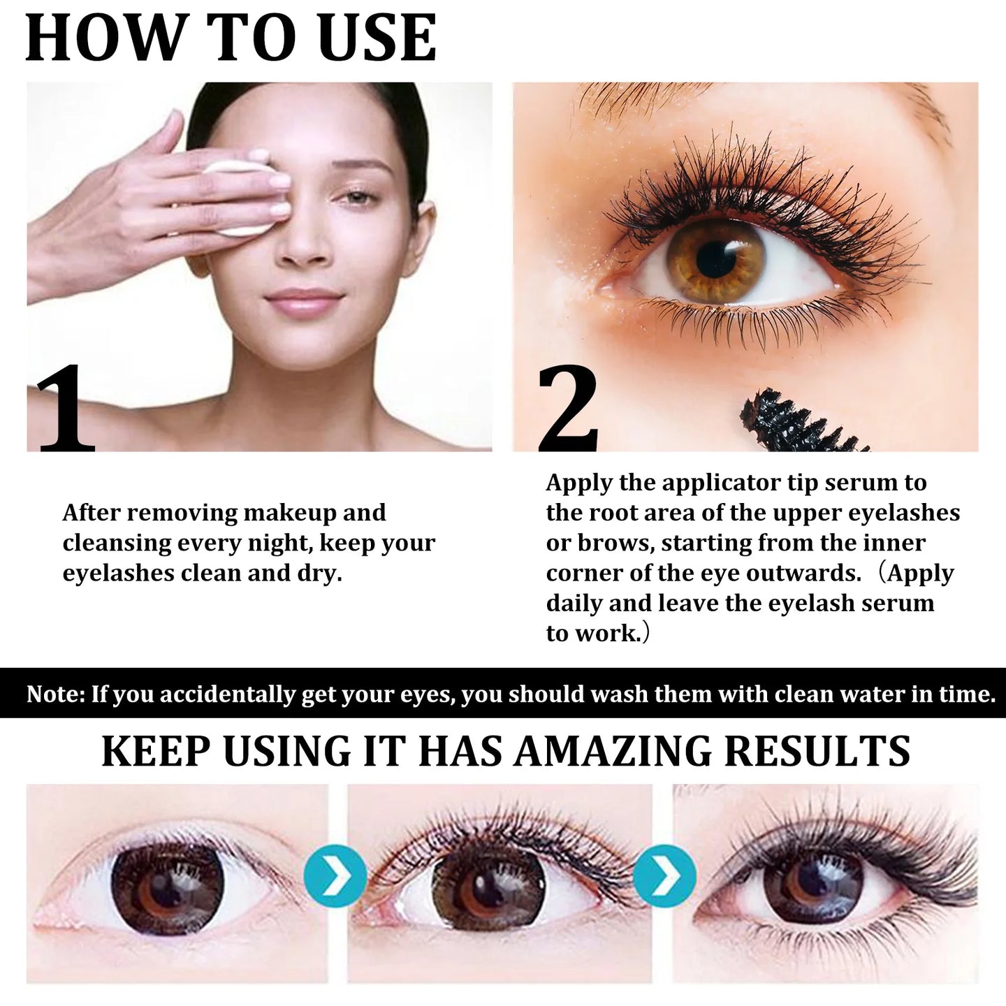 Eelhoe 10ml Castor Oil Fast Growth Eyelash Serum Eyebrow Enhancer Nourish Natural Lengthening Thickening Eye Lash Curling Serum - Health and Wellness Innovations