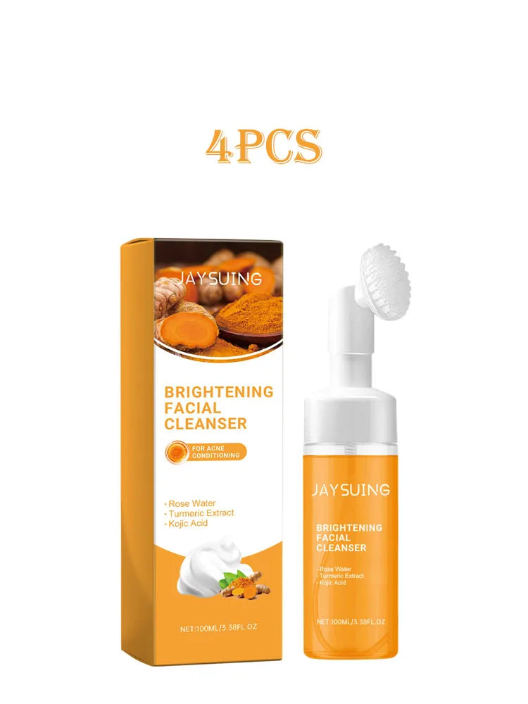 Jaysuing 100ml Kojic Acid Turmeric Cleanser Anti Acne Oil Control Blackhead Remover Shrink Pores Facial Exfoliating Cleanser - Health and Wellness Innovations