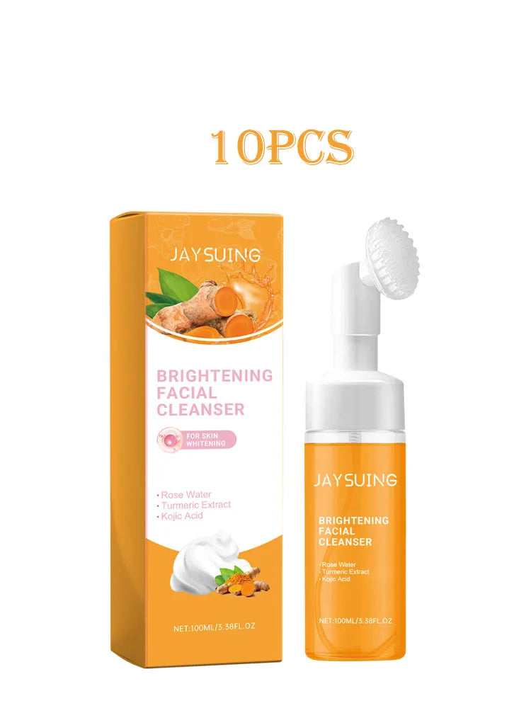 Jaysuing 100ml Kojic Acid Turmeric Cleanser Anti Acne Oil Control Blackhead Remover Shrink Pores Facial Exfoliating Cleanser - Health and Wellness Innovations