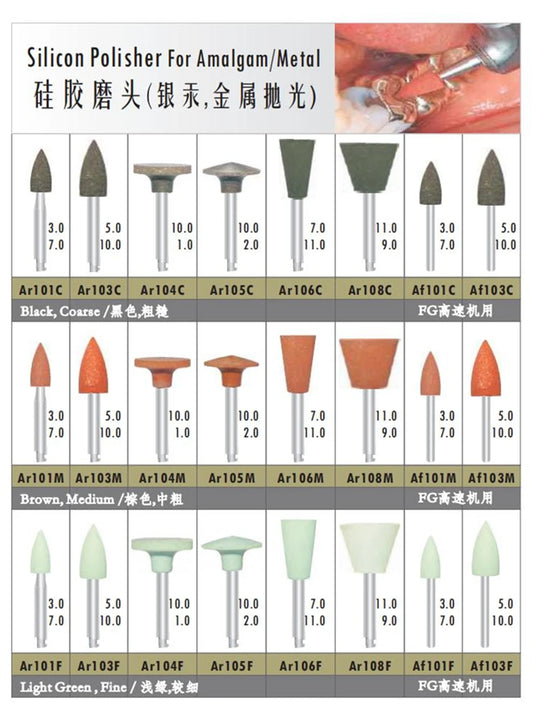 Dental Silicone Grinding Head Amalgam/Metal Polisher For Low-Speed Handpiece Contra angle Composite Teeth Polishing RA Stone - Health and Wellness Innovations