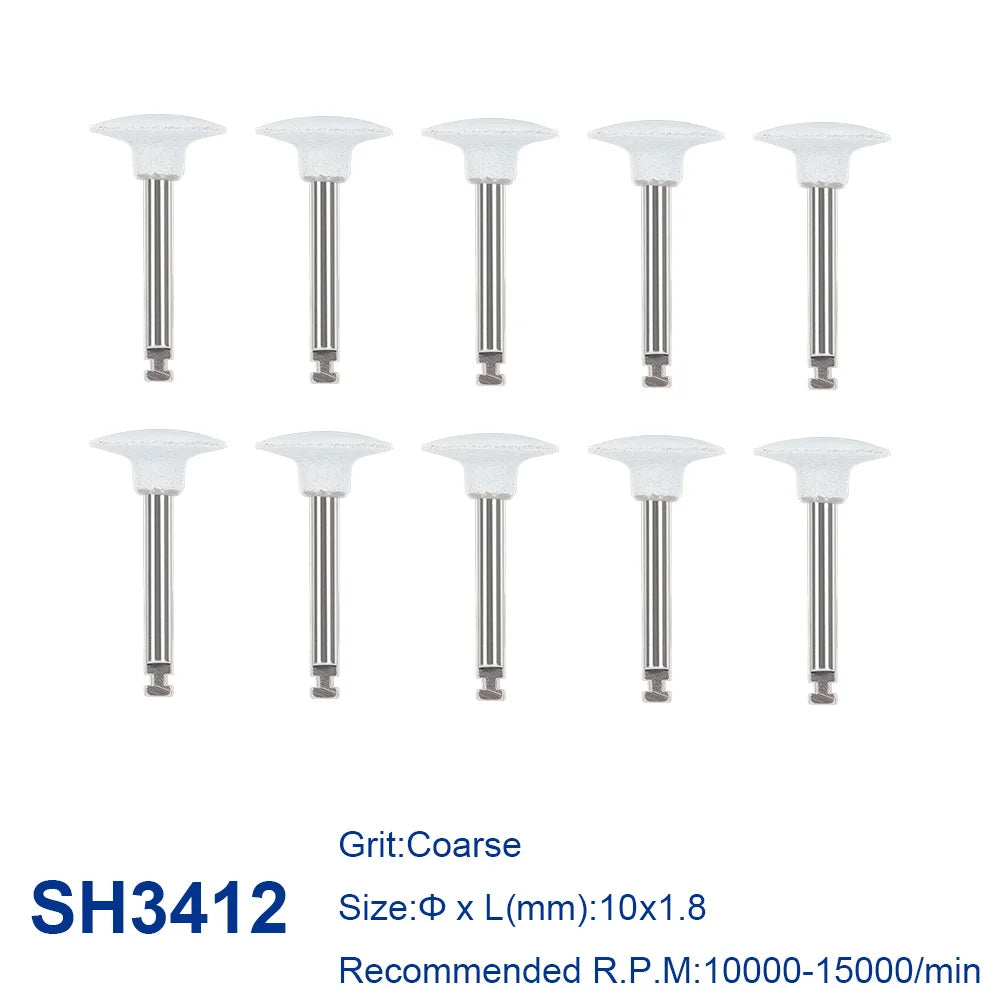 AZDENT 12pcs/10pcs/pack Dental Silicone Polishing Tip Grinding Heads Teeth Polisher RA Burs Dia. 2.35mm for Low Speed Handpiece - Health and Wellness Innovations
