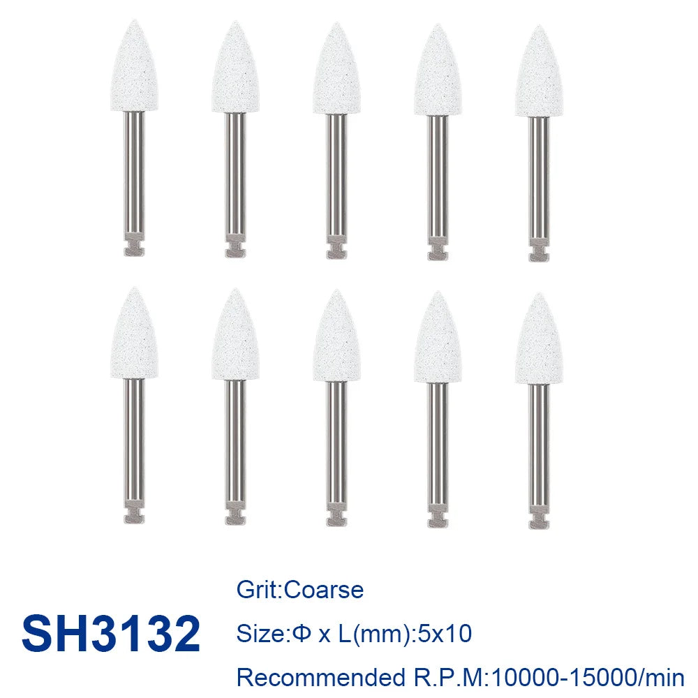 AZDENT 12pcs/10pcs/pack Dental Silicone Polishing Tip Grinding Heads Teeth Polisher RA Burs Dia. 2.35mm for Low Speed Handpiece - Health and Wellness Innovations