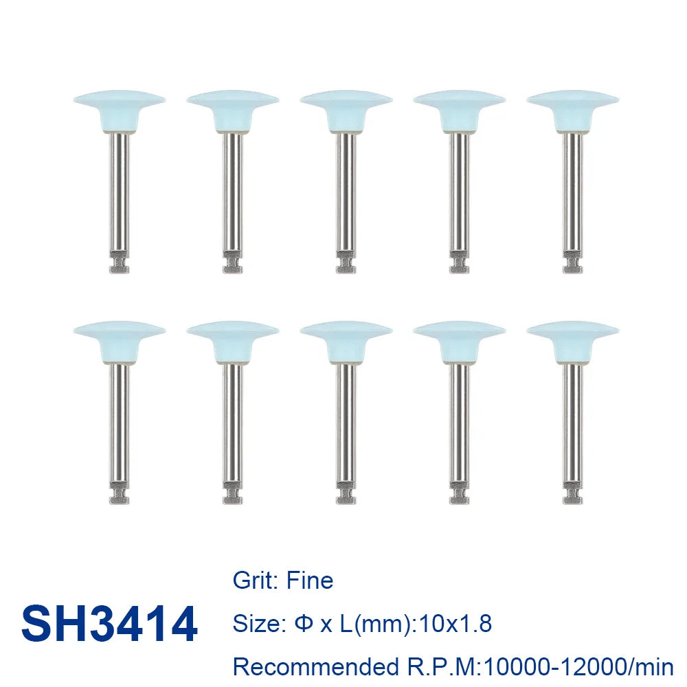 AZDENT 12pcs/10pcs/pack Dental Silicone Polishing Tip Grinding Heads Teeth Polisher RA Burs Dia. 2.35mm for Low Speed Handpiece - Health and Wellness Innovations