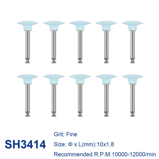 AZDENT 12pcs/10pcs/pack Dental Silicone Polishing Tip Grinding Heads Teeth Polisher RA Burs Dia. 2.35mm for Low Speed Handpiece - Health and Wellness Innovations