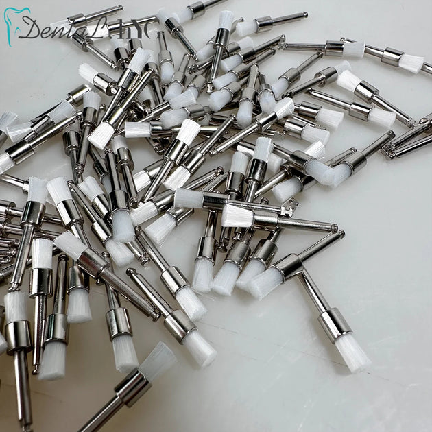 100pcs Dental Prophy Brushes Polishing Polisher Disposable Latch type Mixed color Plat Used for stain removal and polish - Health and Wellness Innovations