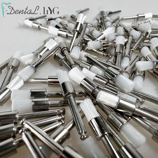 100pcs Dental Prophy Brushes Polishing Polisher Disposable Latch type Mixed color Plat Used for stain removal and polish - Health and Wellness Innovations