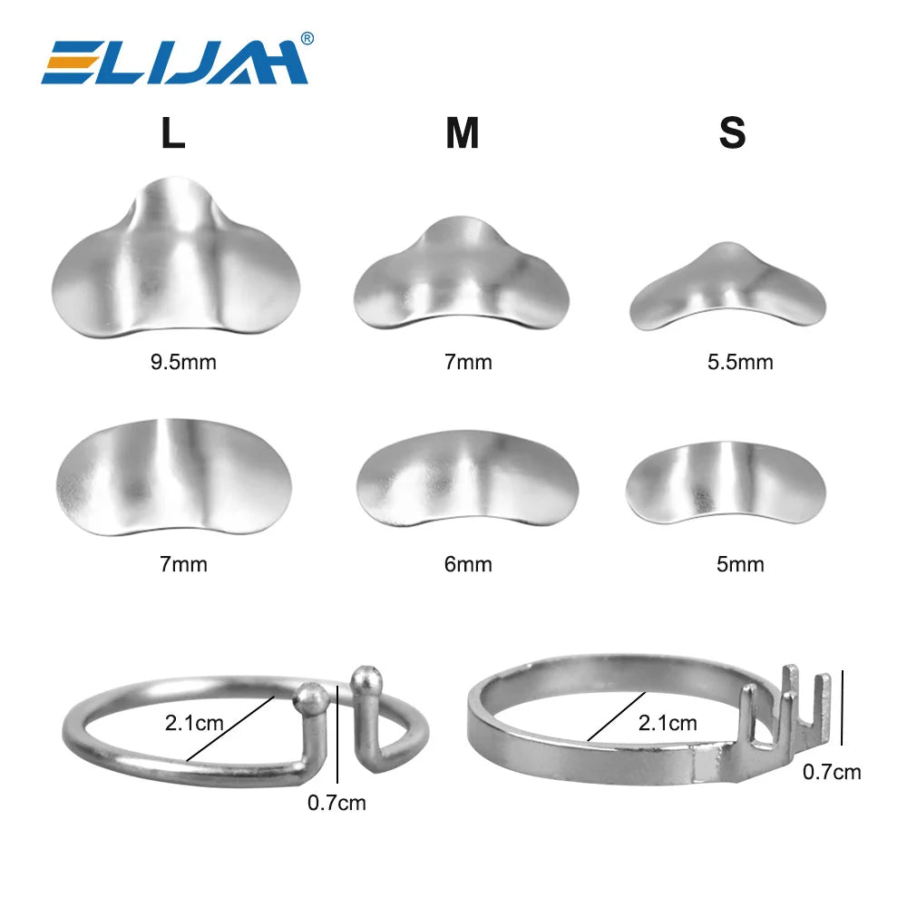 Dental Sectional Contoured Metal Matrices Matrix with Springclip No.1.330 Band Resin Clamping/Seperating Ring Dentist Tools - Health and Wellness Innovations
