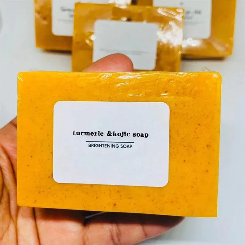 100g Turmeric Hand Made Soap Lemon Kojic Acid Soap Shower And Facial Soap Powerful Moisturizing And Cleansing Of The Skin - Health and Wellness Innovations