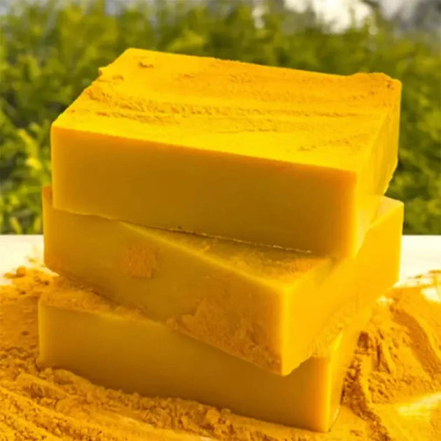 100g Turmeric Hand Made Soap Lemon Kojic Acid Soap Shower And Facial Soap Powerful Moisturizing And Cleansing Of The Skin - Health and Wellness Innovations