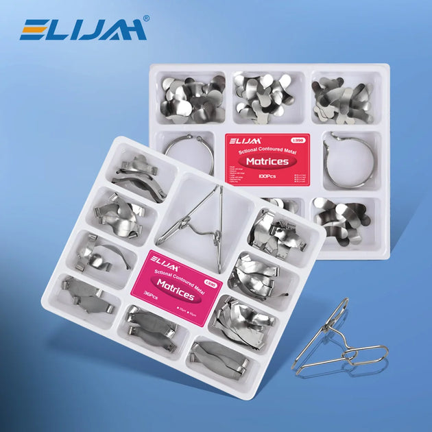 Dental Sectional Contoured Metal Matrices Matrix with Springclip No.1.330 Band Resin Clamping/Seperating Ring Dentist Tools - Health and Wellness Innovations