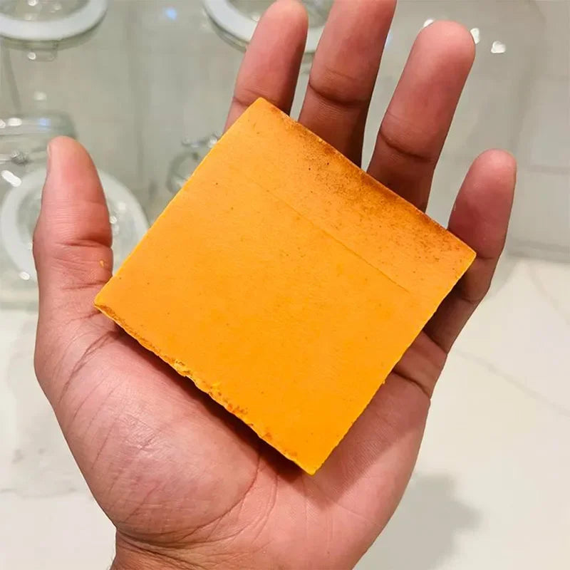 100g Turmeric Hand Made Soap Lemon Kojic Acid Soap Shower And Facial Soap Powerful Moisturizing And Cleansing Of The Skin - Health and Wellness Innovations