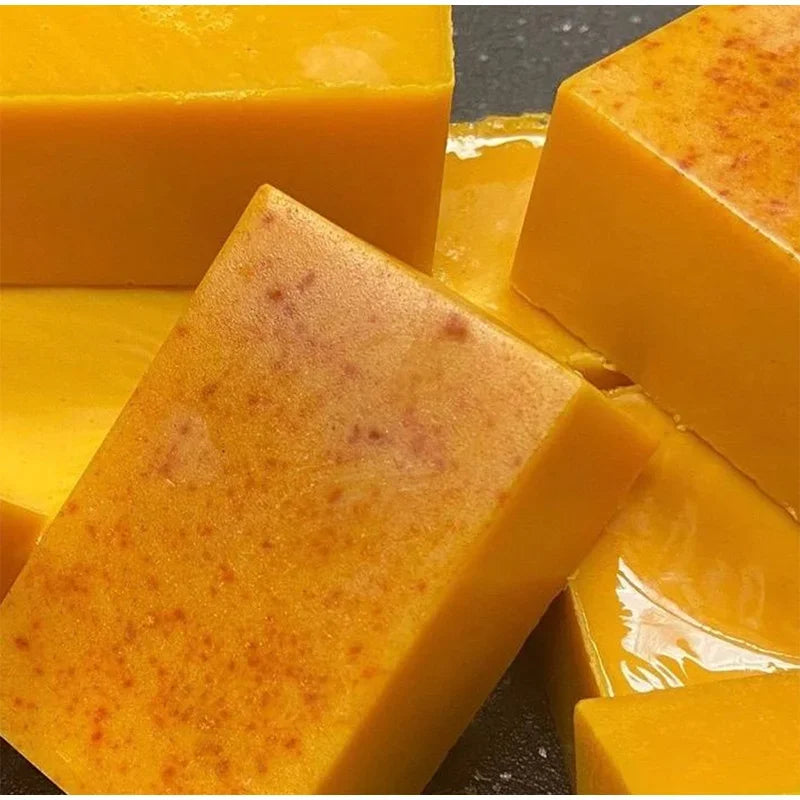 100g Turmeric Hand Made Soap Lemon Kojic Acid Soap Shower And Facial Soap Powerful Moisturizing And Cleansing Of The Skin - Health and Wellness Innovations