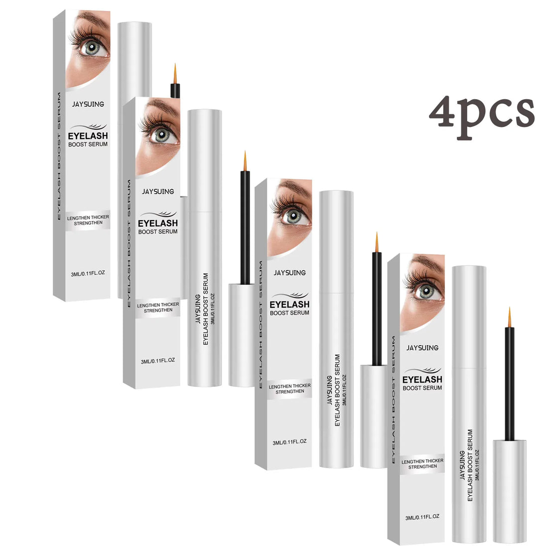 Eyelash Growth Serum Natural Curl Lengthening Lashes Lifting Liquid Volume Longer Thicker Fuller Nourishing Eyelashes Enhancer - Health and Wellness Innovations