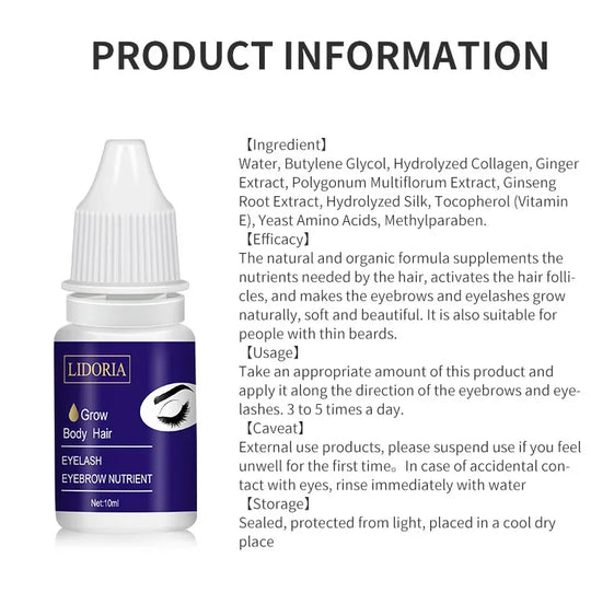 Eyebrow Growth Serum Nourishing Follicles Lashes Enhancer Thick Eyelash Nutrition Liquid Extension Intensive Lengthening 2024 - Health and Wellness Innovations