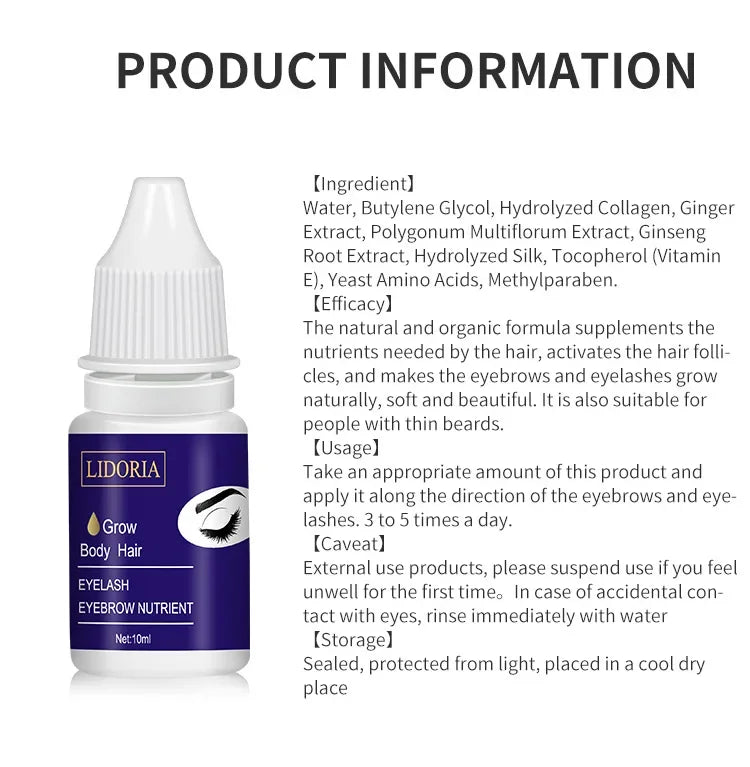 Eyebrow Growth Serum Nourishing Follicles Lashes Enhancer Thick Eyelash Nutrition Liquid Extension Intensive Lengthening 2024 - Health and Wellness Innovations