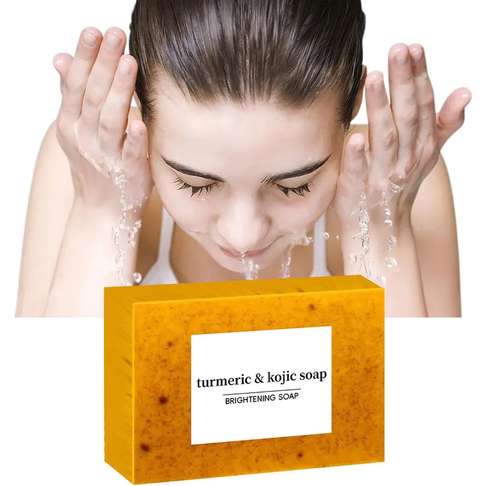 100g Turmeric Hand Made Soap, Lemon Kojic Acid Soap, Shower and Facial Soap  Deep Cleaning For Face Body Skin Care - Health and Wellness Innovations