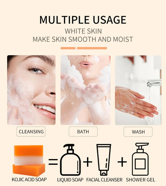 Kojic Acid 100g Whitening Soap, Glutathione Skin Lightening, Anti-aging & Moisturizing Handmade Soap for Face & Body - Health and Wellness Innovations