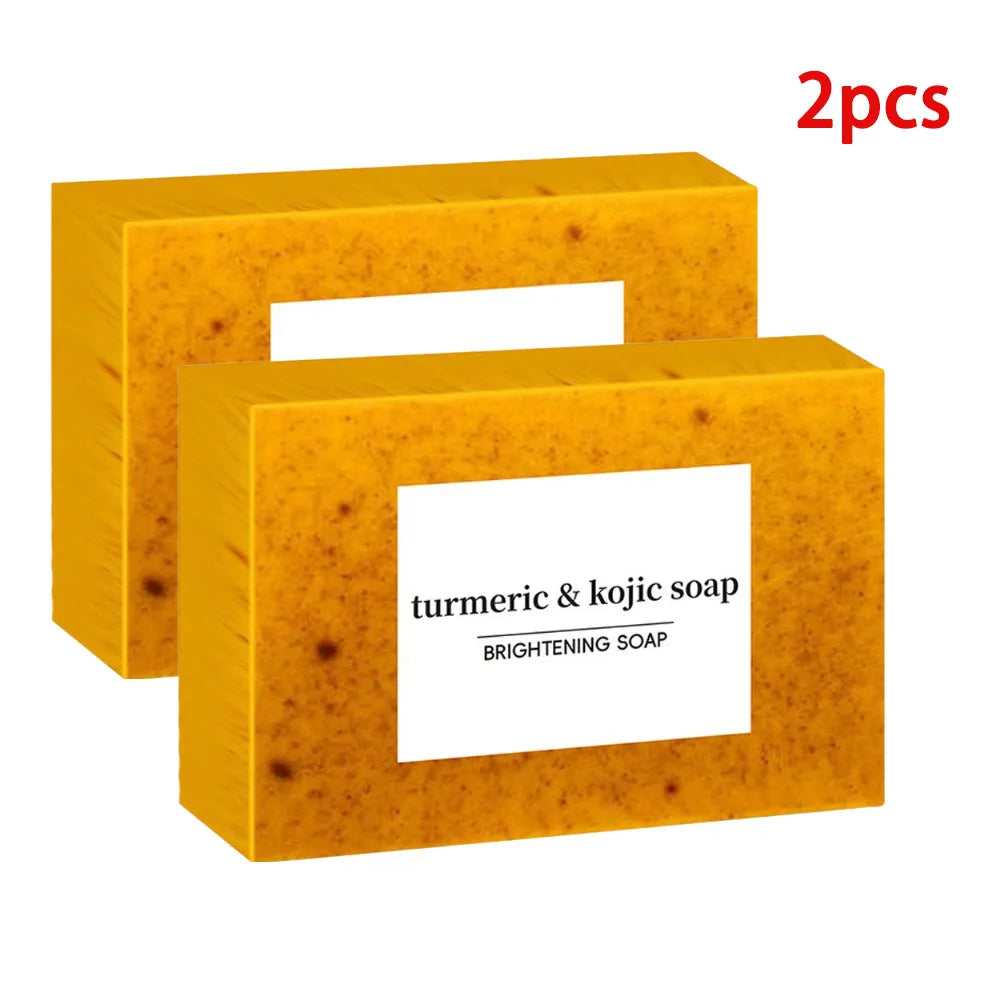100g Turmeric Hand Made Soap, Lemon Kojic Acid Soap, Shower and Facial Soap  Deep Cleaning For Face Body Skin Care - Health and Wellness Innovations