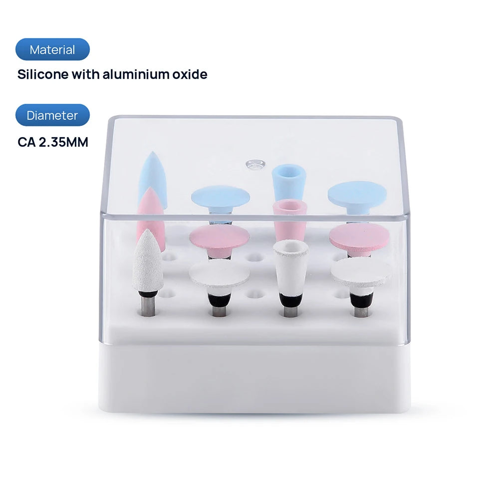 AZDENT 12PCS/Box Dental Composite Polishing Kit RA 2.35mm Polisher for Low Speed Hanpiece Porcelain Natural Teeth Nail Polishing - Health and Wellness Innovations
