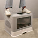 Foldable Cat Litter Box Front Entry & Top Exit Toilet Boxes with Massager Litter Scoop Enclosed Foldable Kitty Toilet - Health and Wellness Innovations