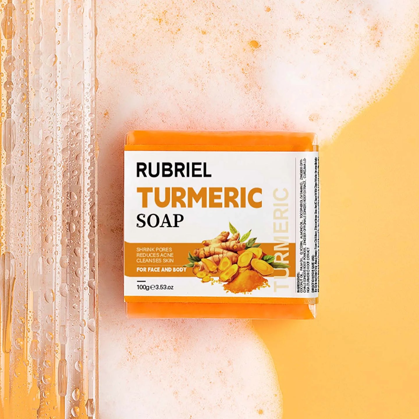 Original Turmeric Soap For Dark Spot Skin Whitening Facial Body Hand Make Soap Bar 100g Deep Cleaning Ginger Moisturizing - Health and Wellness Innovations