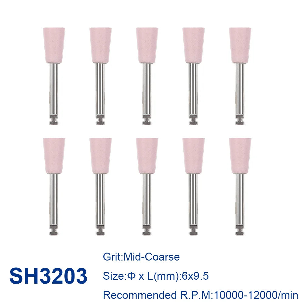 AZDENT 12pcs/10pcs/pack Dental Silicone Polishing Tip Grinding Heads Teeth Polisher RA Burs Dia. 2.35mm for Low Speed Handpiece - Health and Wellness Innovations