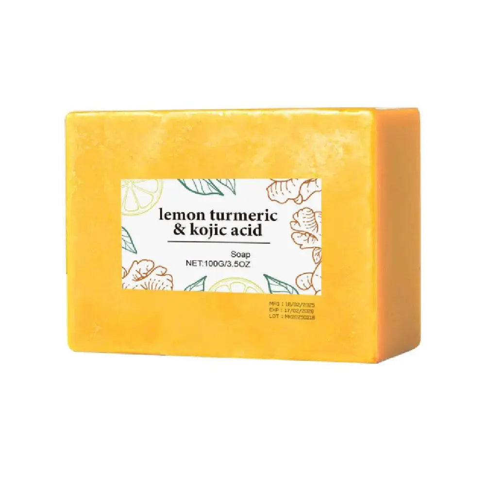 Natural Lemon Turmeric Kojic Acid Soap Skin Care for Dark Spots, Turmeric Soap for Face Wash Brighten Dark Spot Corrector - Health and Wellness Innovations