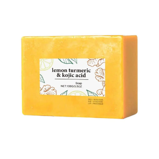 Natural Lemon Turmeric Kojic Acid Soap Skin Care for Dark Spots, Turmeric Soap for Face Wash Brighten Dark Spot Corrector - Health and Wellness Innovations