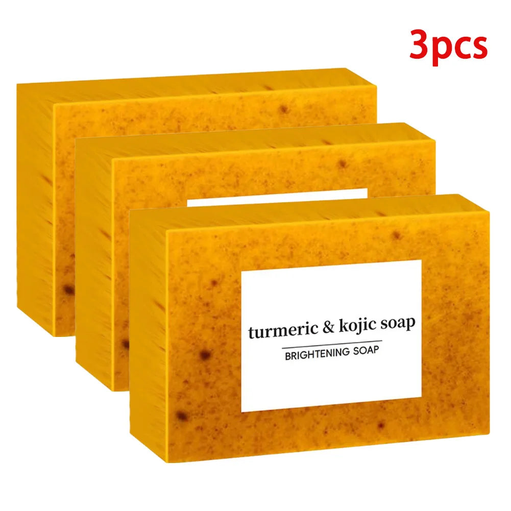 100g Turmeric Hand Made Soap, Lemon Kojic Acid Soap, Shower and Facial Soap  Deep Cleaning For Face Body Skin Care - Health and Wellness Innovations