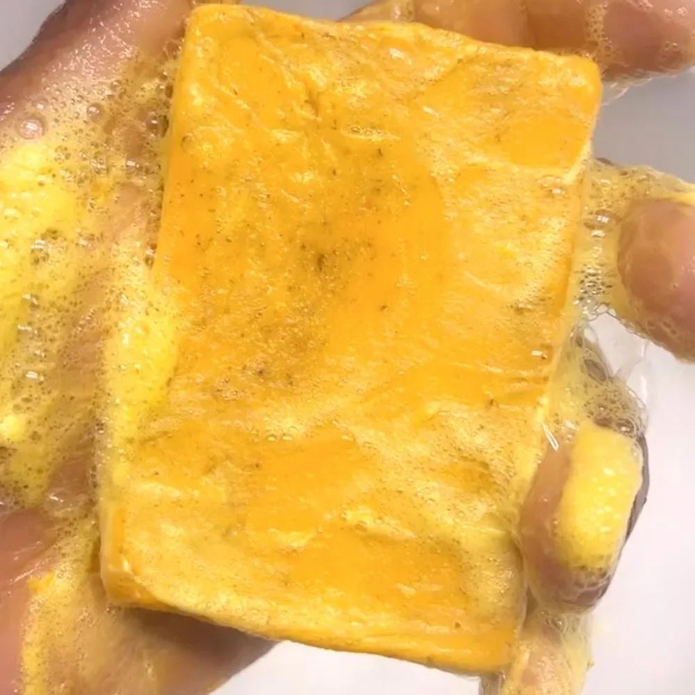 100g Turmeric Hand Made Soap, Lemon Kojic Acid Soap, Shower and Facial Soap  Deep Cleaning For Face Body Skin Care - Health and Wellness Innovations