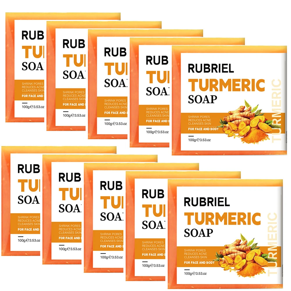 Original Turmeric Soap For Dark Spot Skin Whitening Facial Body Hand Make Soap Bar 100g Deep Cleaning Ginger Moisturizing - Health and Wellness Innovations