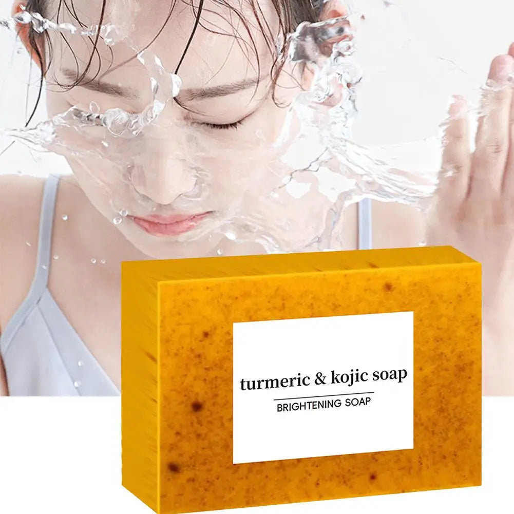 100g Turmeric Hand Made Soap, Lemon Kojic Acid Soap, Shower and Facial Soap  Deep Cleaning For Face Body Skin Care - Health and Wellness Innovations