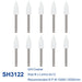 AZDENT 12pcs/10pcs/pack Dental Silicone Polishing Tip Grinding Heads Teeth Polisher RA Burs Dia. 2.35mm for Low Speed Handpiece - Health and Wellness Innovations