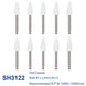 AZDENT 12pcs/10pcs/pack Dental Silicone Polishing Tip Grinding Heads Teeth Polisher RA Burs Dia. 2.35mm for Low Speed Handpiece - Health and Wellness Innovations