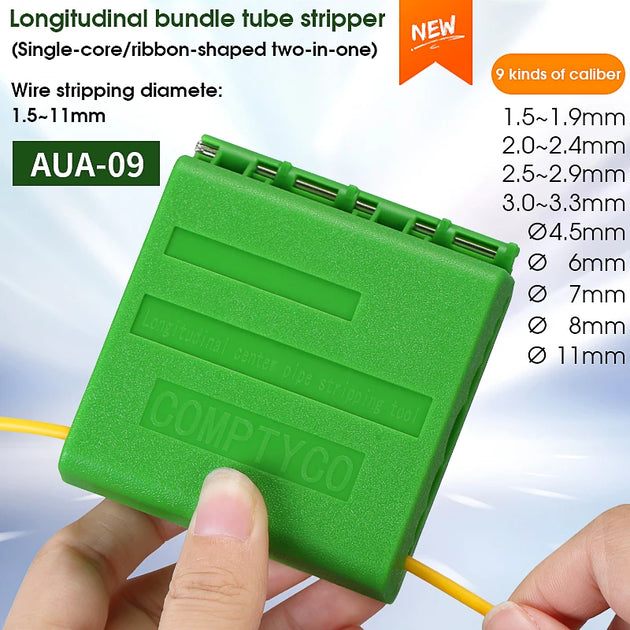AUA-09 Fiber Optic Longitudinal Bundle Tube Stripper Tool 1.5-11mm Single-core/Ribbon-shaped Cable Slitter Center Pipe Stripping Equipment - Health and Wellness Innovations