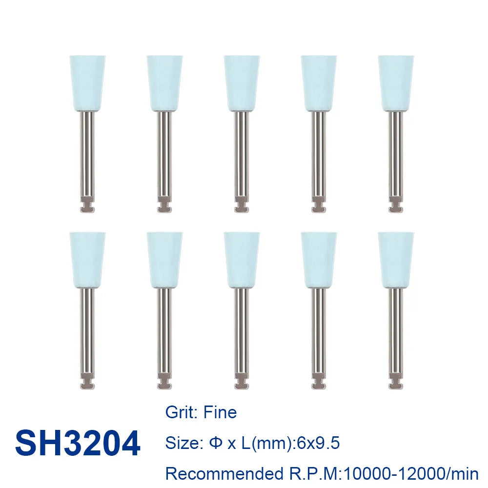 AZDENT 12pcs/10pcs/pack Dental Silicone Polishing Tip Grinding Heads Teeth Polisher RA Burs Dia. 2.35mm for Low Speed Handpiece - Health and Wellness Innovations