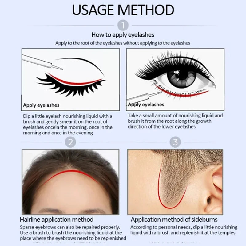 Eyebrow Growth Serum Nourishing Follicles Lashes Enhancer Thick Eyelash Nutrition Liquid Extension Intensive Lengthening 2024 - Health and Wellness Innovations