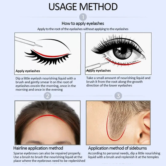 Eyebrow Growth Serum Nourishing Follicles Lashes Enhancer Thick Eyelash Nutrition Liquid Extension Intensive Lengthening 2024 - Health and Wellness Innovations