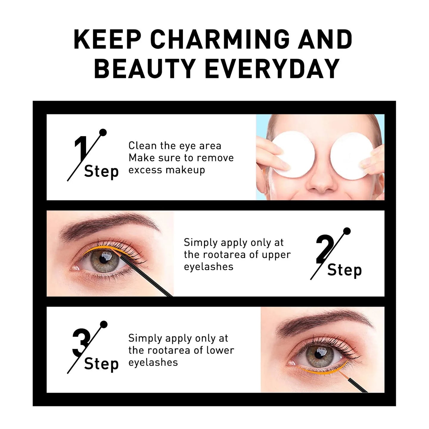 Eyelash Growth Serum Natural Curl Lengthening Lashes Lifting Liquid Volume Longer Thicker Fuller Nourishing Eyelashes Enhancer - Health and Wellness Innovations