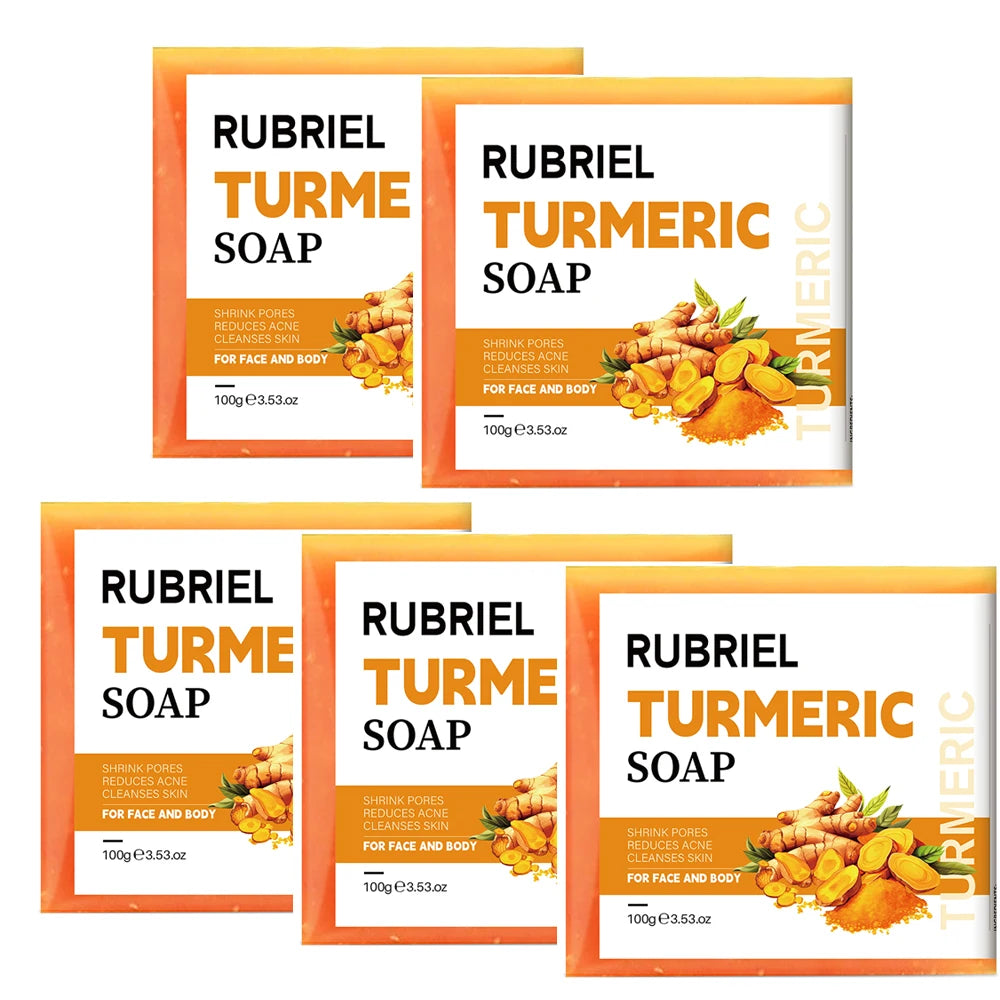 Original Turmeric Soap For Dark Spot Skin Whitening Facial Body Hand Make Soap Bar 100g Deep Cleaning Ginger Moisturizing - Health and Wellness Innovations