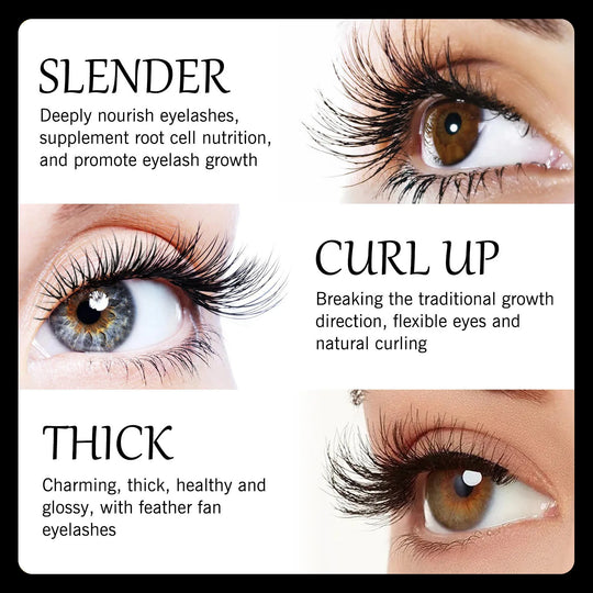 Eyelash Growth Serum Natural Curl Lengthening Lashes Lifting Liquid Volume Longer Thicker Fuller Nourishing Eyelashes Enhancer - Health and Wellness Innovations