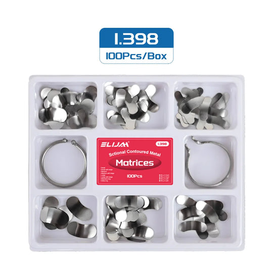 Dental Sectional Contoured Metal Matrices Matrix with Springclip No.1.330 Band Resin Clamping/Seperating Ring Dentist Tools - Health and Wellness Innovations