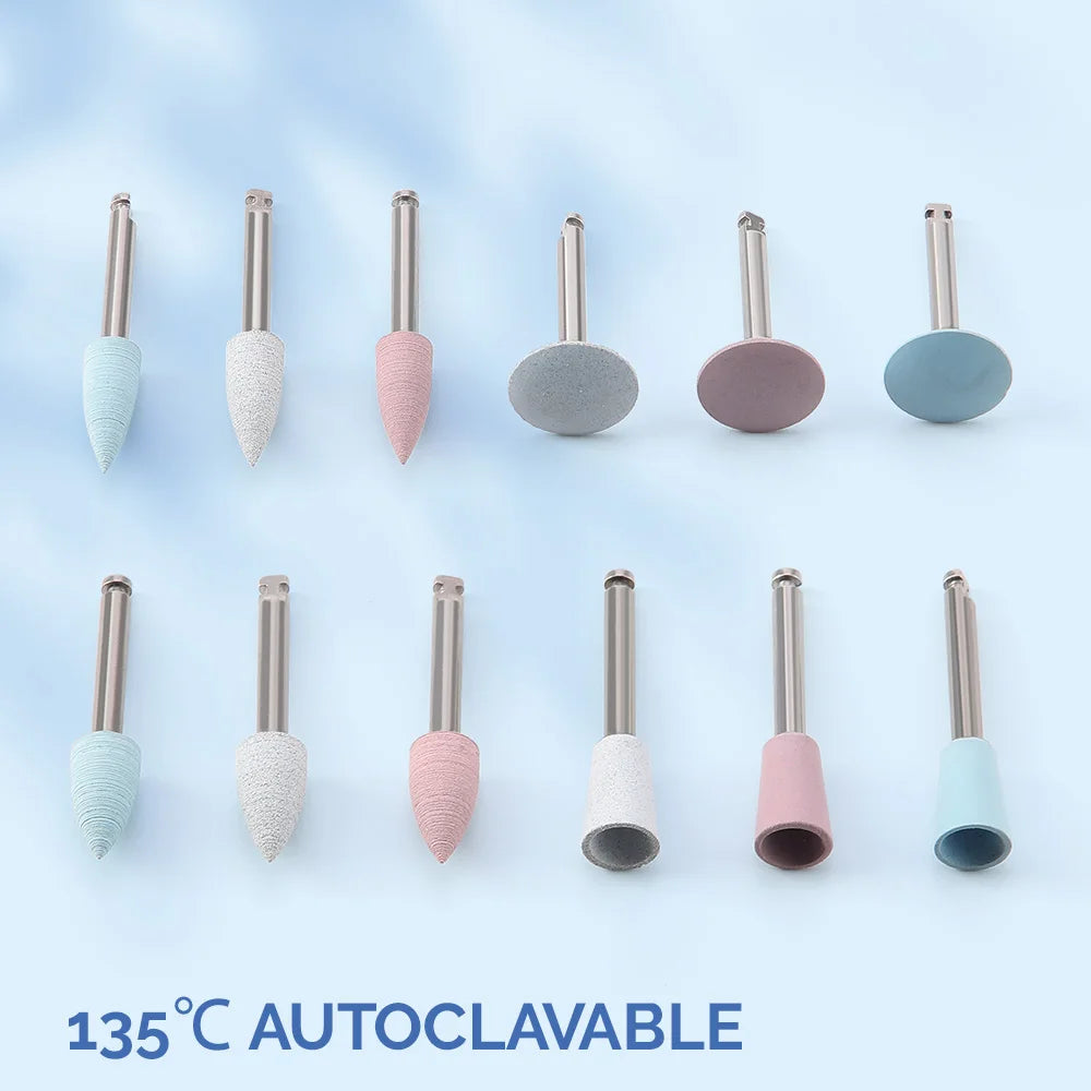 AZDENT 12PCS/Box Dental Composite Polishing Kit RA 2.35mm Polisher for Low Speed Hanpiece Porcelain Natural Teeth Nail Polishing - Health and Wellness Innovations