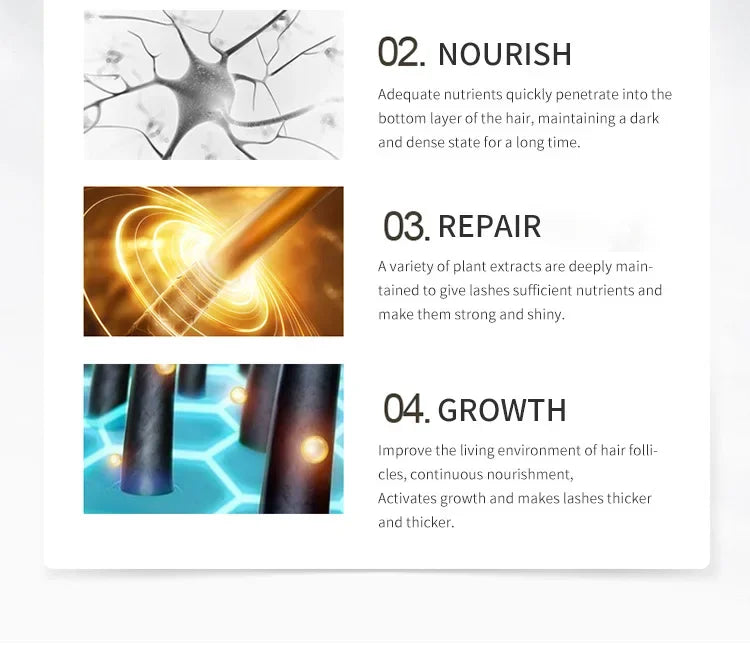 Eyebrow Growth Serum Nourishing Follicles Lashes Enhancer Thick Eyelash Nutrition Liquid Extension Intensive Lengthening 2024 - Health and Wellness Innovations