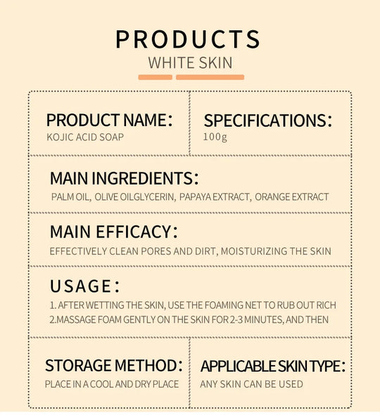 Kojic Acid 100g Whitening Soap, Glutathione Skin Lightening, Anti-aging & Moisturizing Handmade Soap for Face & Body - Health and Wellness Innovations