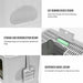Foldable Cat Litter Box Front Entry & Top Exit Toilet Boxes with Massager Litter Scoop Enclosed Foldable Kitty Toilet - Health and Wellness Innovations