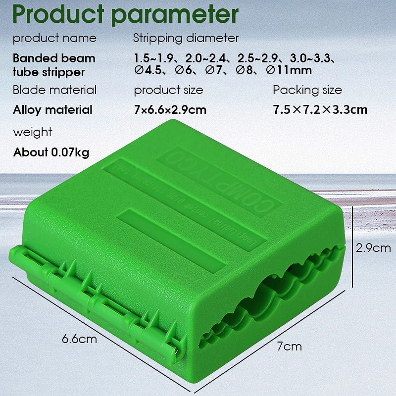 AUA-09 Fiber Optic Longitudinal Bundle Tube Stripper Tool 1.5-11mm Single-core/Ribbon-shaped Cable Slitter Center Pipe Stripping Equipment - Health and Wellness Innovations