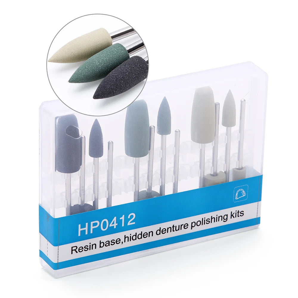 AZDENT 12PCS/Box Dental Composite Polishing Kit RA 2.35mm Polisher for Low Speed Hanpiece Porcelain Natural Teeth Nail Polishing - Health and Wellness Innovations